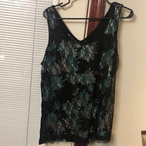 Lacy Blue and Black Maurice’s Tank